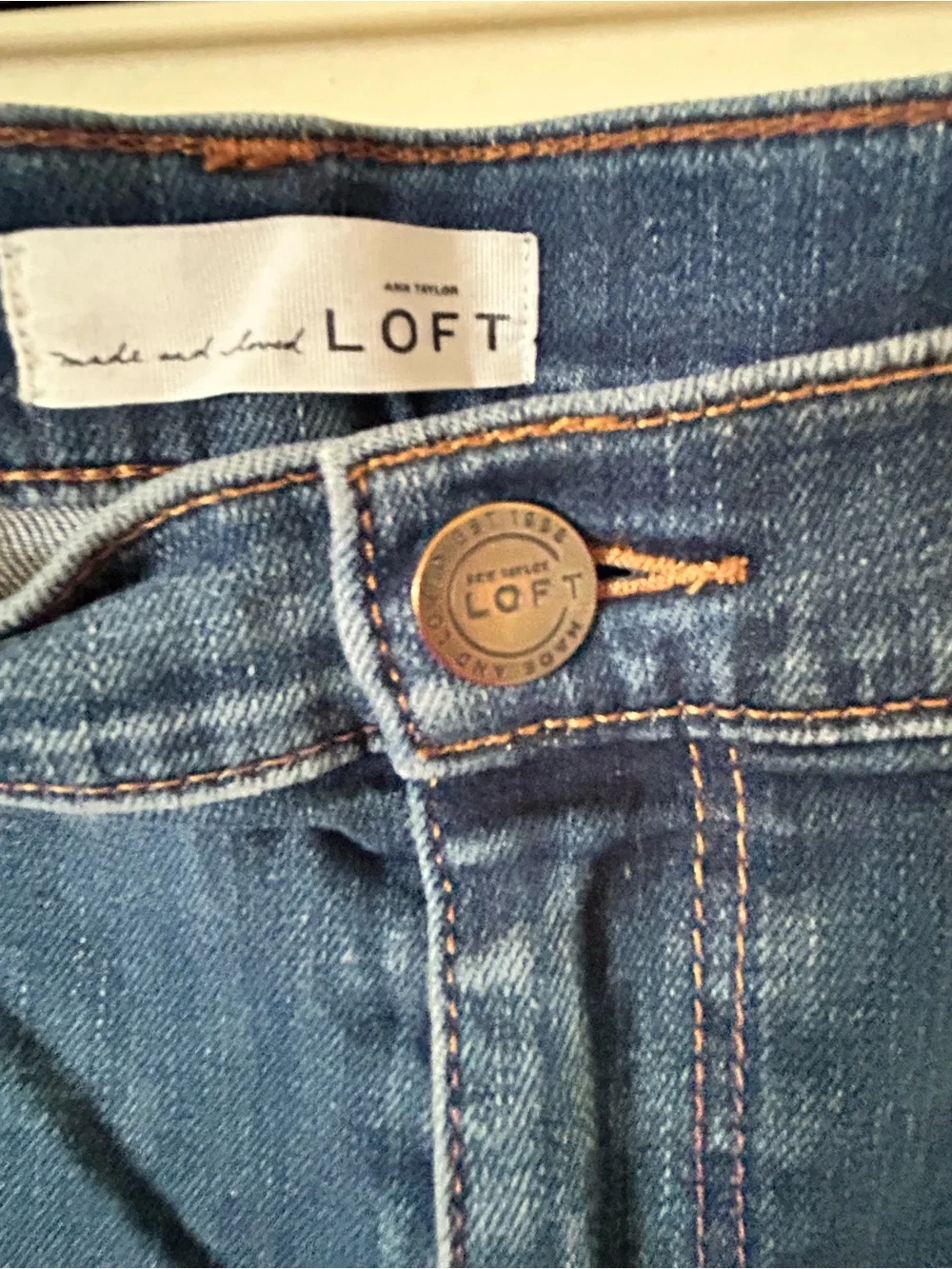 LOFT Mid Wash Blue Denim Wide-Leg Jeans